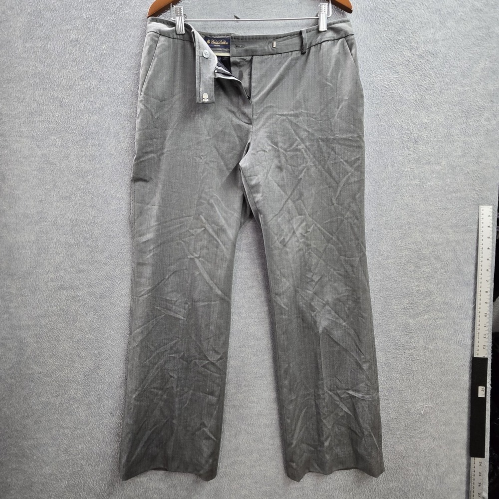 Brooks Brothers Women Pants 12P Gray Wool Dress Pants Vitale‎ Barberis Canonico